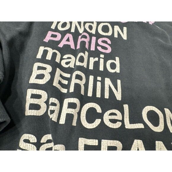 anine bing city love slogan print cotton jersey sweatshirt XS - Picture 4 of 9